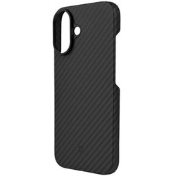 Чехол-накладка Asynora Magnetic aramid fiber для iPhone 16, кевлар, черный— фото №1