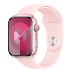 Apple Watch Series 9 GPS 45mm (корпус - розовый, спортивный ремешок розовый, IP6X)— фото №0