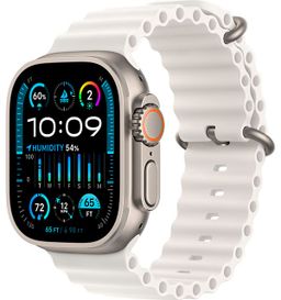 Apple Watch Ultra 2 GPS + Cellular 49mm (корпус - титан, ремешок Ocean Band белый, IP6X)— фото №0