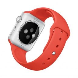 Apple Watch Sport - 42 мм, серебристый алюминий, коралловый спортивный ремешок— фото №4