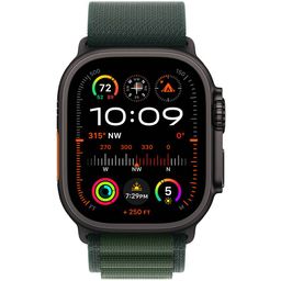 Apple Watch Ultra 2 GPS + Cellular 49mm (корпус - черный титан, ремешок Alpine Loop темно-зеленый, IP6X)— фото №1