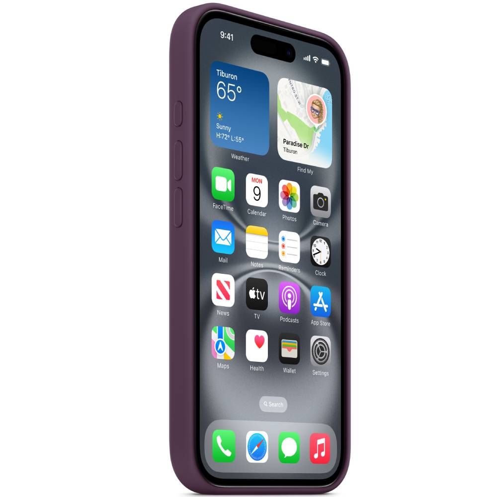 Чехол-накладка Apple Silicone Case для iPhone 16 Plus, силикон, сливовый— фото №1