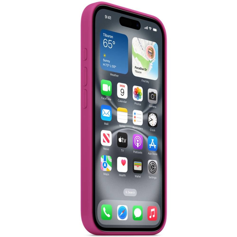 Чехол-накладка Apple Silicone Case для iPhone 16 Plus, силикон, фуксия— фото №1