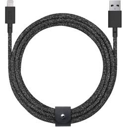 Кабель Native Union Belt Cable XL Cosmos Black USB / Lightning 3м, черный— фото №0