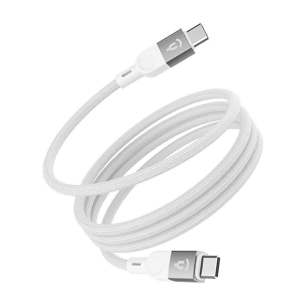 Кабель Asynora Magnetic USB data cable USB-C / USB-C, 5A, Вт  1м, белый— фото №0