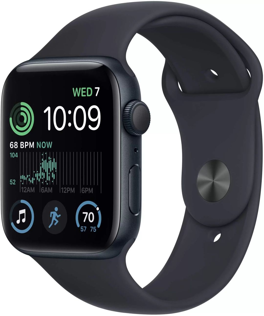 Apple Watch SE 2 GPS 40mm (корпус - темная ночь, спортивный ремешок цвета тёмная ночь)— фото №0