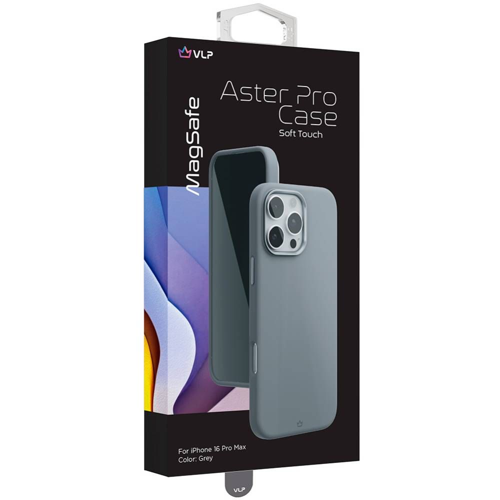 Чехол-накладка VLP Aster Pro Case для iPhone 16 Pro Max, силикон, серый— фото №4