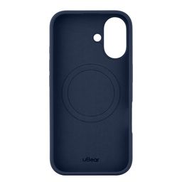 Чехол-накладка uBear Touch Mag Case для iPhone 16, силикон, темно-синий— фото №2