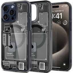 Чехол-накладка Spigen Ultra Hybrid Zero One (MagFit) для iPhone 15 Pro Max, поликарбонат, прозрачный/разноцветный— фото №0