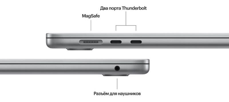 2024 Apple MacBook Air 15.3″ серый космос (Apple M3, 8Gb, SSD 512Gb, M3 (10 GPU))— фото №5