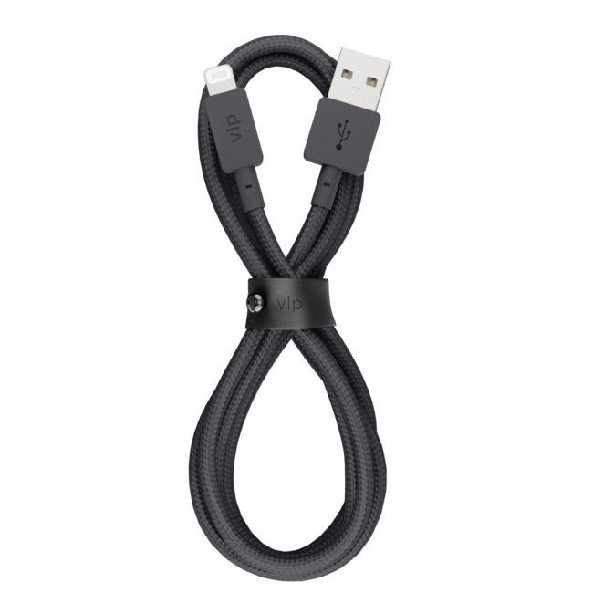 Кабель VLP Nylon Cable USB / Lightning, 1,2м, черный— фото №0