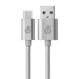 Кабель uBear Cord USB-C / USB-A, 2A, Вт  1,2м, серый— фото №0