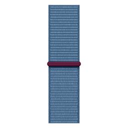 Apple Watch Series 9  (корпус - серебристый, 45mm ремешок Sport Loop зимний синий)— фото №3