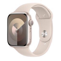 Apple Watch Series 9 GPS 45mm (корпус - сияющая звезда, спортивный ремешок сияющая звезда, IP6X)— фото №0