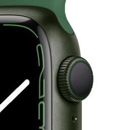 Apple Watch Series 7 GPS 45mm (корпус - зеленый, спортивный ремешок цвета зеленый клевер, IP67/WR50)— фото №2