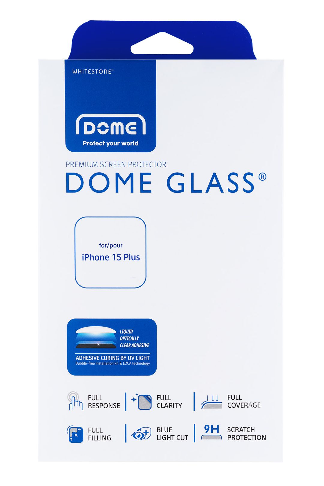 Защитное стекло Whitestone Dome glass для iPhone 15 Plus— фото №1