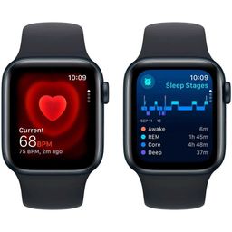 Apple Watch SE 2023 GPS  (корпус - темная ночь, 40mm ремешок Sport Band темная ночь, размер S/M)— фото №3