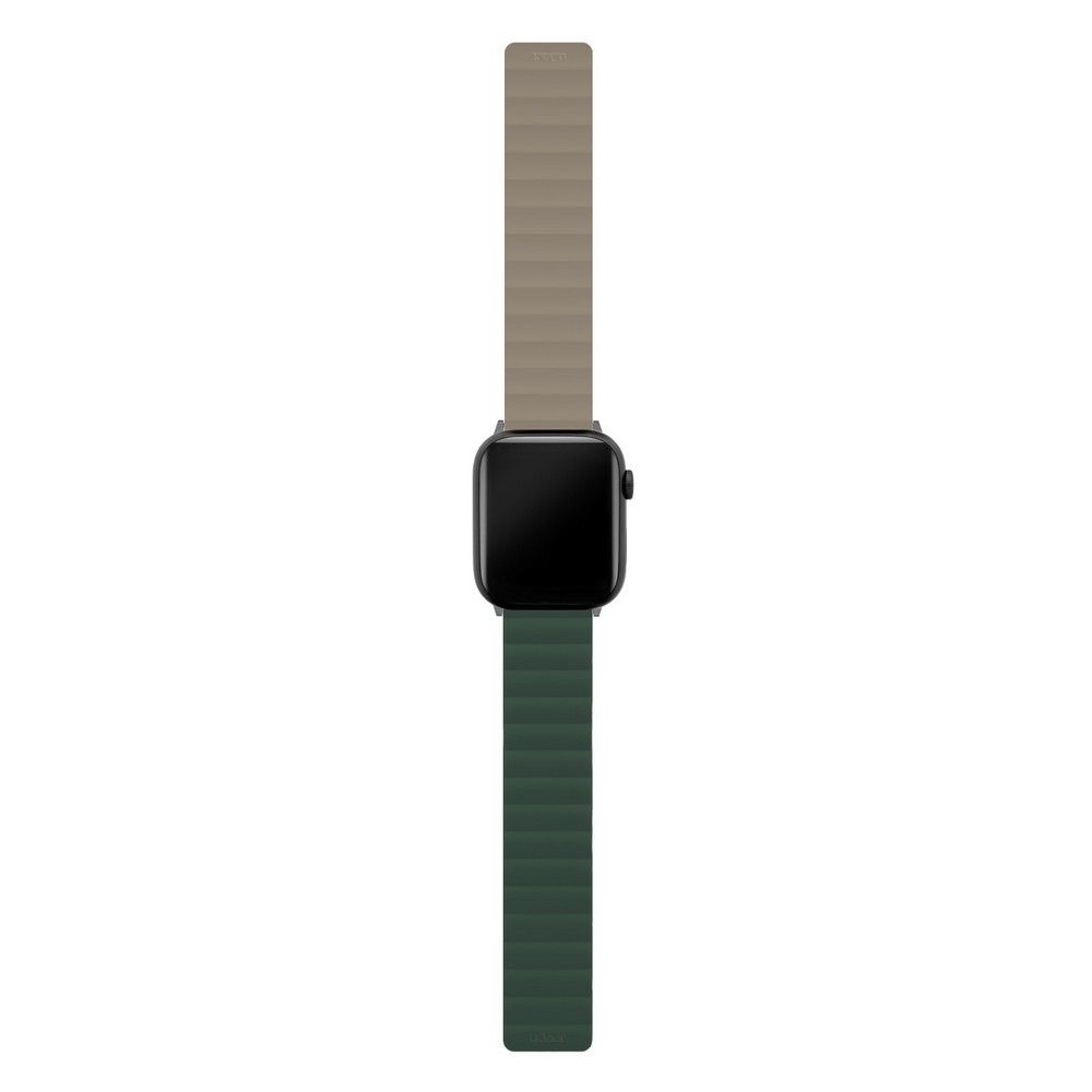 Ремешок uBear Mode для Apple Watch 49mm 42/44/45/49mm, Силикон, зеленый/серый— фото №2