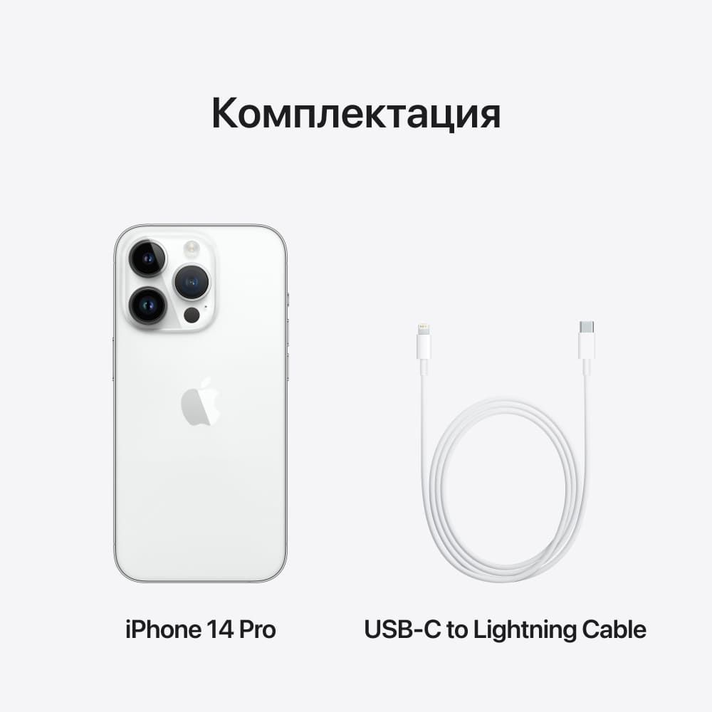 Apple iPhone 14 Pro eSIM+eSIM 1024GB, серебристый— фото №9