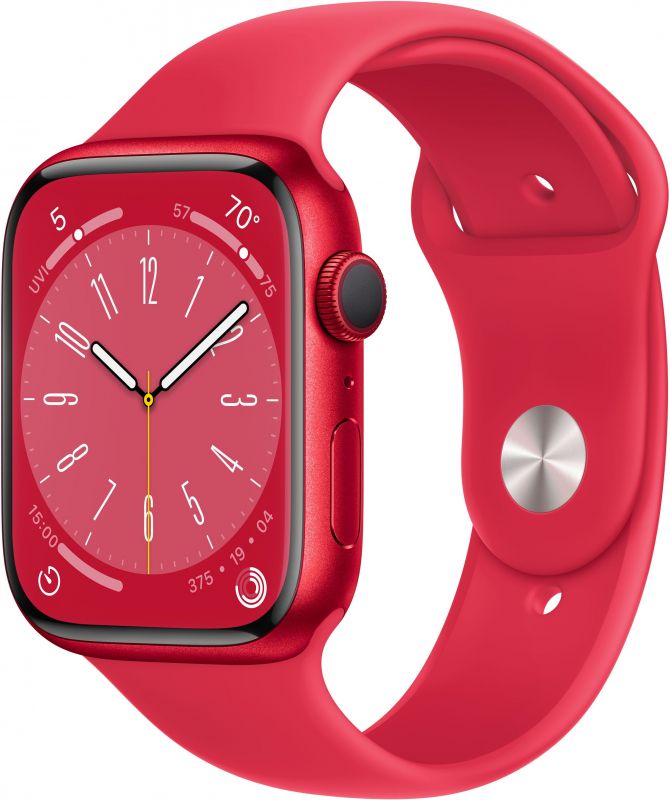 Apple Watch Series 8 GPS 41mm (корпус - (PRODUCT)RED, спортивный ремешок (PRODUCT)RED, IP6X)— фото №0