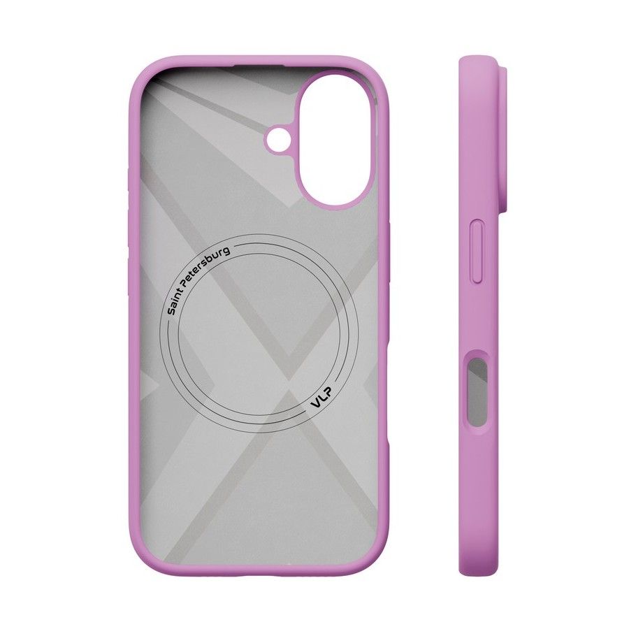 Чехол-накладка VLP Aster Case для iPhone 16, силикон, розовый— фото №4