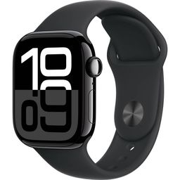 Apple Watch Series 10  (корпус - черный, 42mm ремешок Sport Band черный, размер S/M)— фото №0